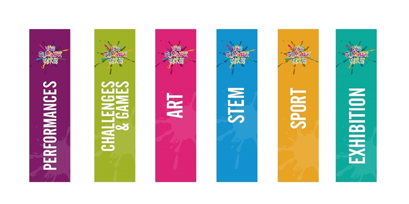 A group of colorful bannersDescription automatically generated